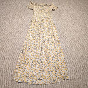 Urban Outfitters Monica Button Front Smocked Dress XS Floral Cottagecore Prairie
